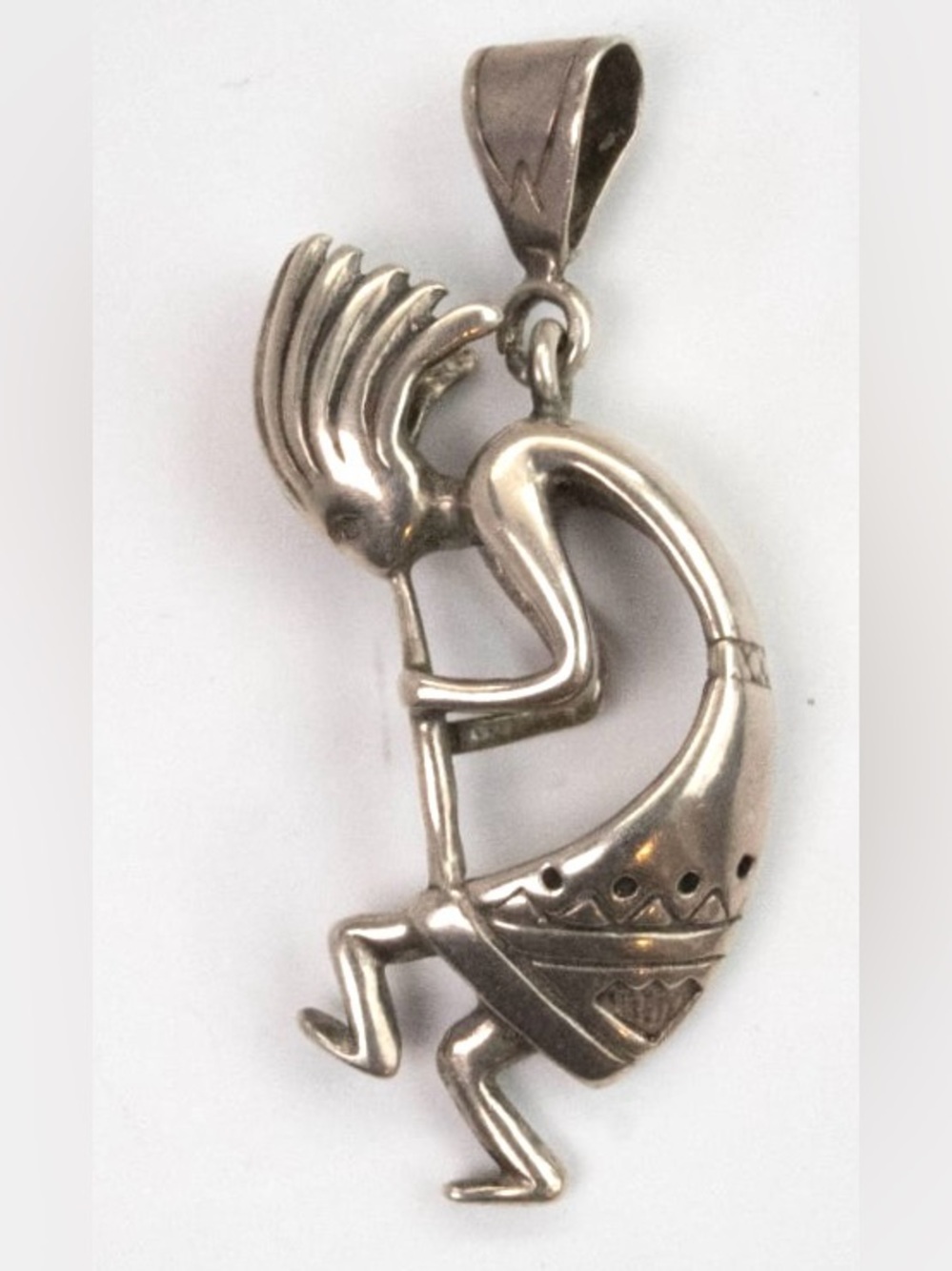 Vintage Kokopelli Liberty Navajo Sterling Silver Pendant Native American 2.5โ
